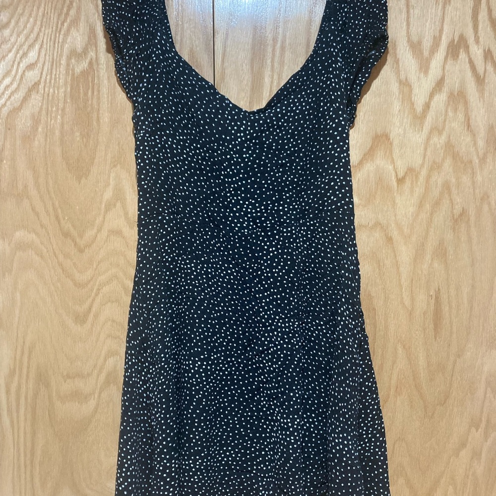 Lulu's Black and White Polka Dot Mini Dress